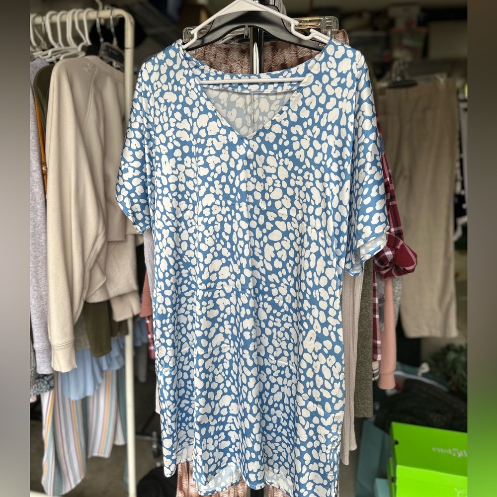 Blue Leopard Dress